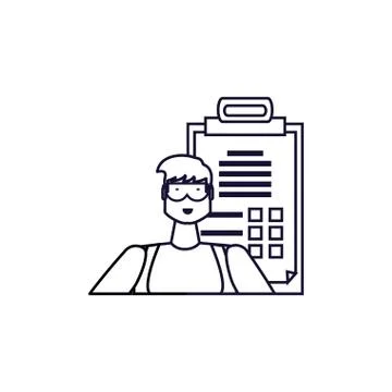 Isolated avatar of professional worker design Stock Illustration