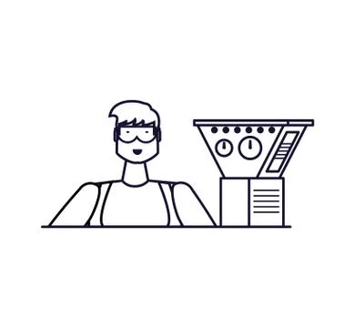 Isolated avatar of professional worker design Stock Illustration