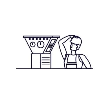 Isolated avatar of professional worker design Stock Illustration