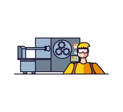 Isolated avatar of professional worker design Stock Illustration