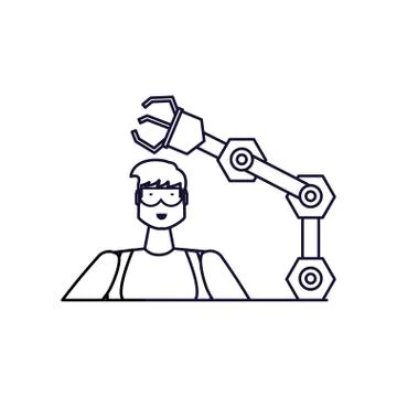 Isolated avatar of professional worker design Stock Illustration