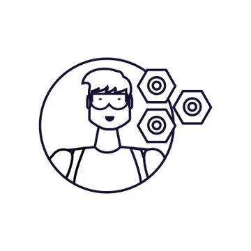 Isolated avatar of professional worker design Stock Illustration