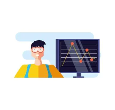 Isolated avatar of professional worker design Stock Illustration