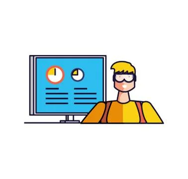 Isolated avatar of professional worker design Stock Illustration