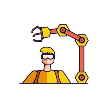 Isolated avatar of professional worker design Stock Illustration