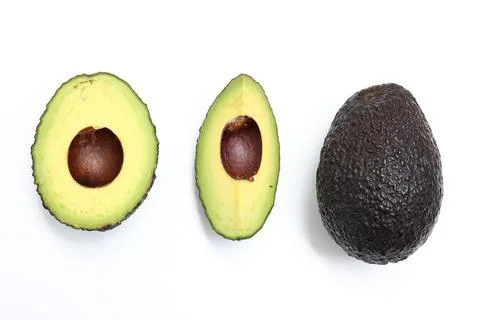 Isolated of Avocado fruit on white background Stock Photos