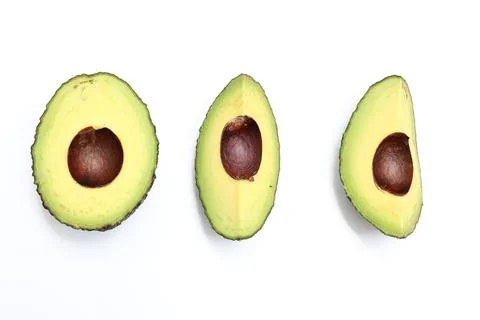Isolated of Avocado fruit on white background Stock Photos