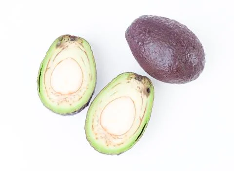 Isolated avocadoes Stock Photos