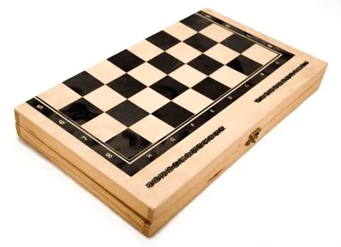 Isolated backgammon box - closed Stock-Fotos