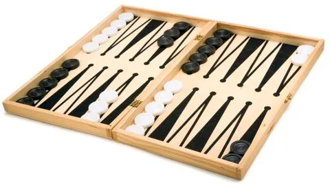 Isolated backgammon set Stock Photos