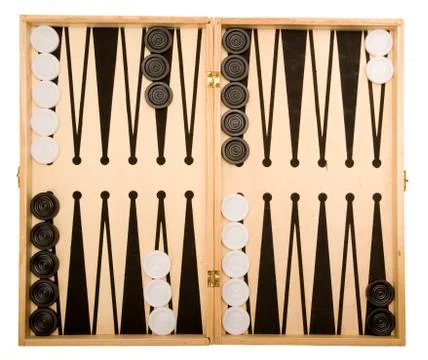 Isolated backgammon set Stock Photos