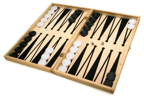 Isolated backgammon set Stock Photos