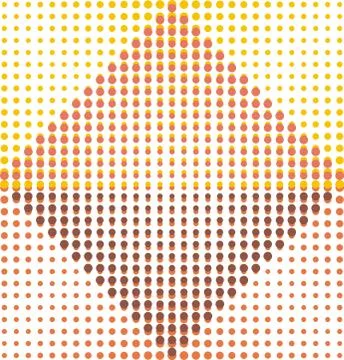 Isolated background in warm tones Stock-Illustration