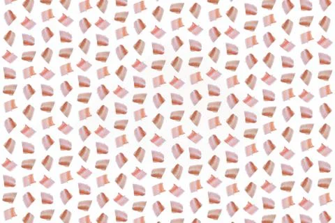 Isolated bacon meat slices pattern. Fresh ham portions background. Landscape  Stock Photos