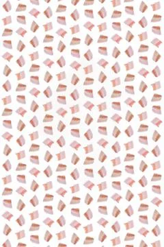 Isolated bacon meat slices pattern. Fresh ham portions background. Stock Photos