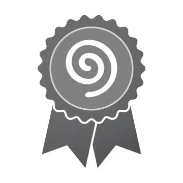 Isolated badge with  a spiral Stock Illustration