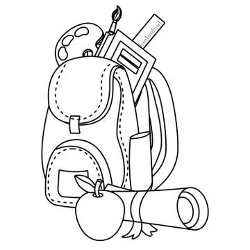 Isolated bag of school design vector illustration Stock Illustration