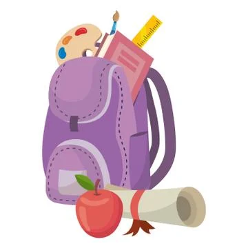 Isolated bag of school design vector illustration Stock Illustration