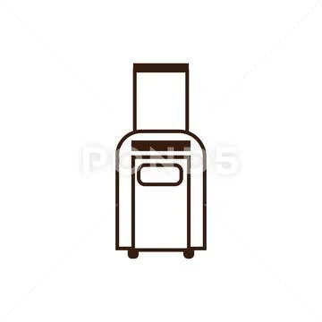 Isolated bag for travel line and fill design Stock Illustration