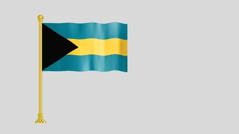 Isolated Bahamas flag Stock Footage 197036063