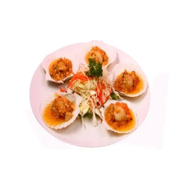 Isolated baked shellfish Stock Photos