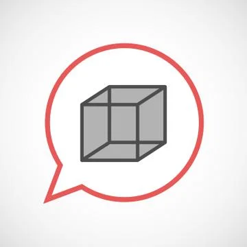 Isolated balloon with  a cube sign Illustrazione stock