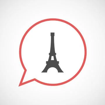 Isolated balloon with   the Eiffel tower イラスト素材