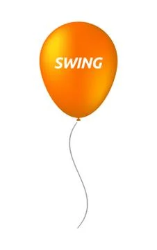 Isolated balloon with    the text SWING Stock Illustration