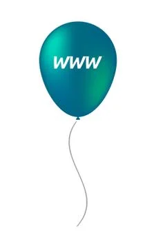 Isolated balloon with    the text WWW Stock Illustration