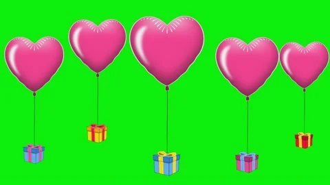 Isolated Balloons on Green Screen Background Video stock 343927829