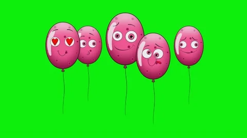 Isolated Balloons on Transparent Background Video stock 343928480