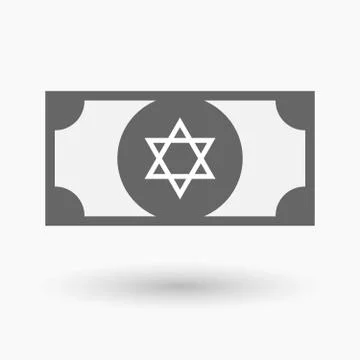 Isolated  bank note with a David star Stock Illustration