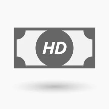 Isolated bank note icon with    the text HD Stock Illustration