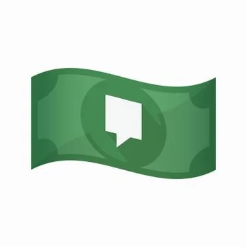 Isolated bank note with a tooltip Stock Illustration