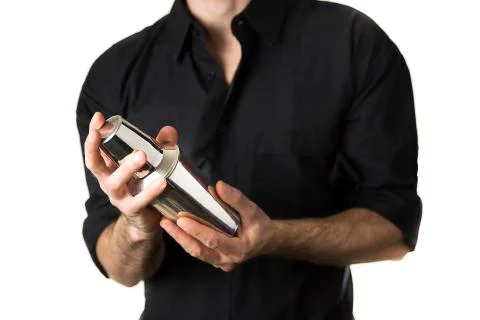 Isolated barman shaker Stock Photos
