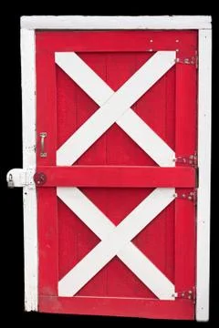 Isolated barn door Foto stock