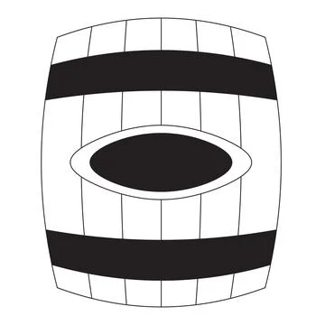 Isolated Barrel Icon. Vector Illustration of Cask for Alcoholic Beverages Illustrazione stock