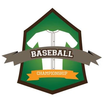 Isolated baseball emblem Illustrazione stock
