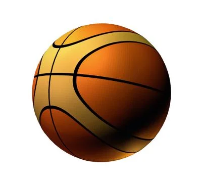 Isolated basketball in a white background. Computer generated image Stock Illustration