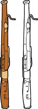 Isolated bassoon Stock Illustration