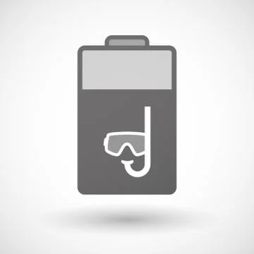 Isolated battery icon with a diving goggles イラスト素材
