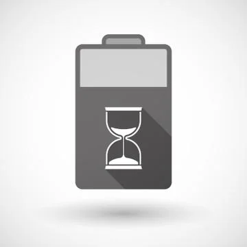 Isolated battery icon with a sand clock Stock Illustration