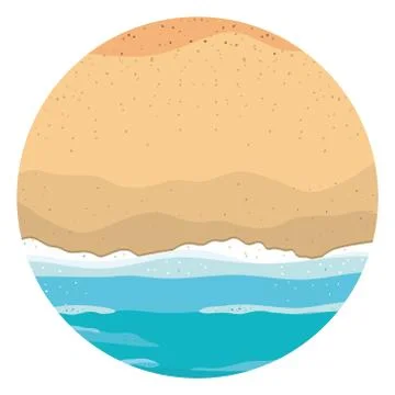 Isolated beach and sea vector design Illustrazione stock