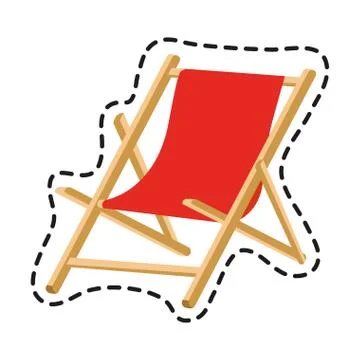 Isolated beach chair design Ilustración de archivo