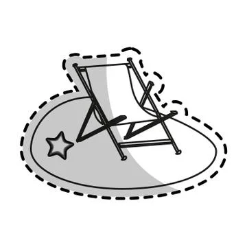 Isolated beach chair design 스톡 일러스트