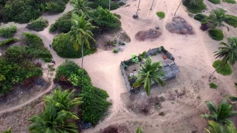 Isolated Beach House Stock Footage 170859384