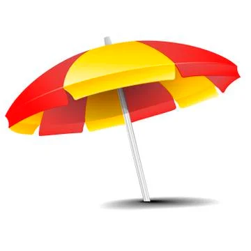 Isolated Beach Umbrella Stock Illustration
