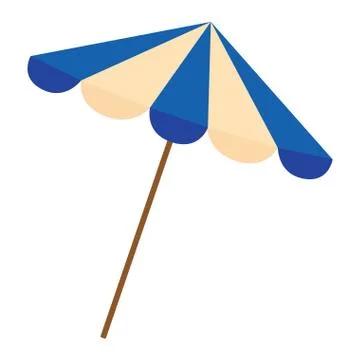 Isolated beach umbrella 스톡 일러스트