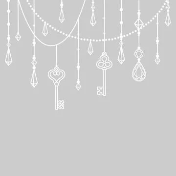 Isolated beads and crystals Stock Illustration