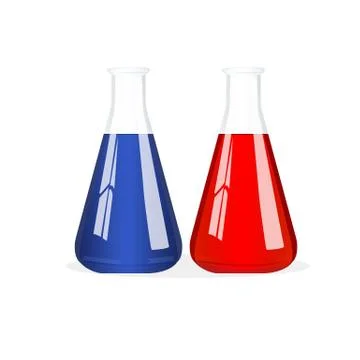 Isolated beakers Stock Illustration